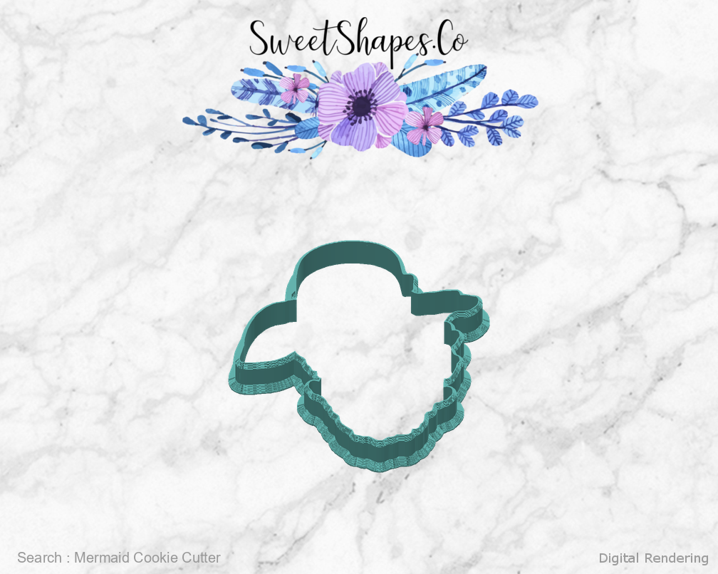 Mermaid Cookie Cutter — back view