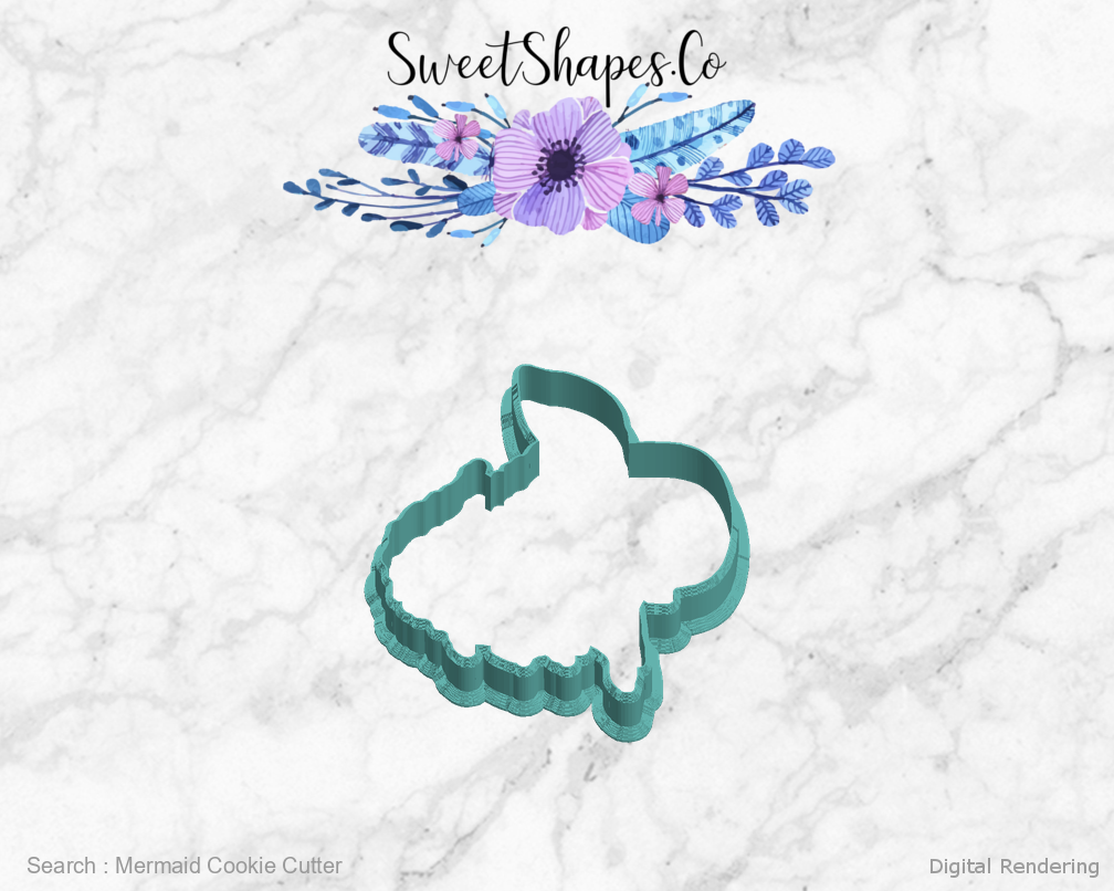 Mermaid Cookie Cutter — left view