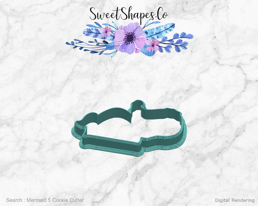 Mermaid 5 Cookie Cutter — right view