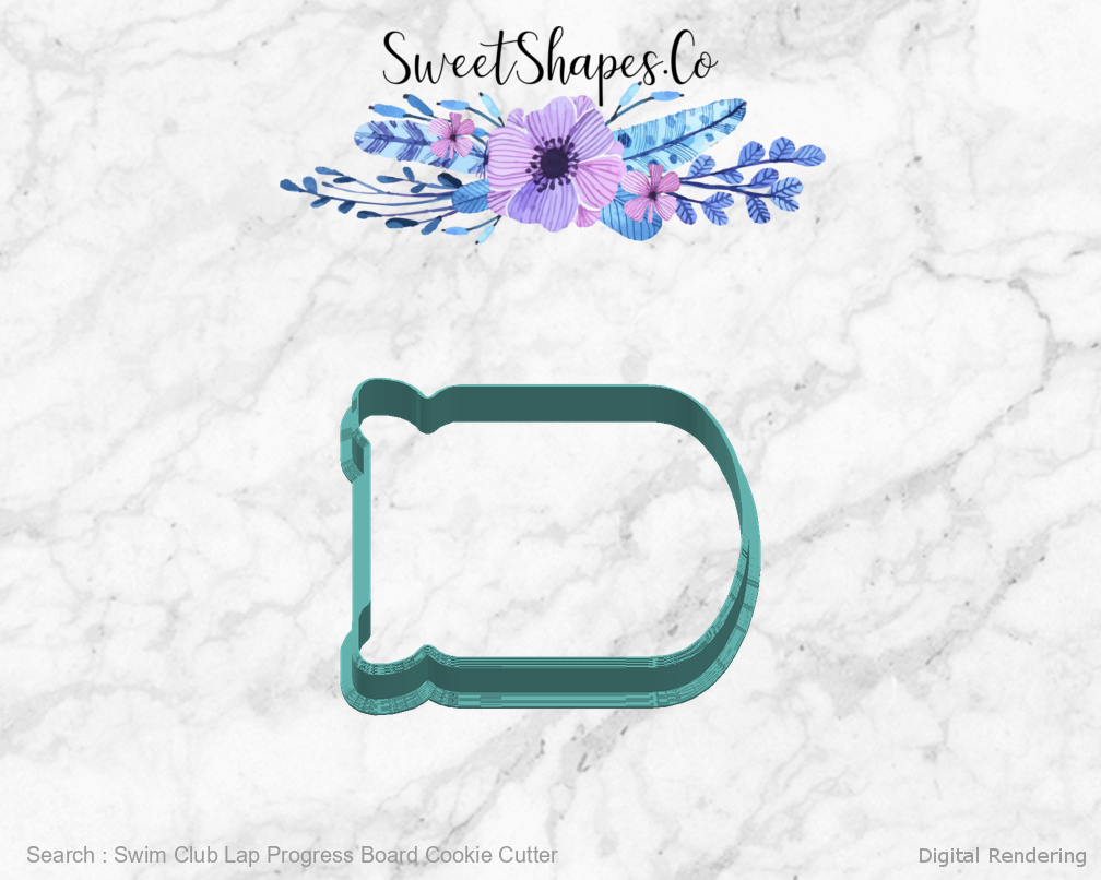 Swim Club Lap Progress Board Cookie Cutter — 03-right manufacturing preview