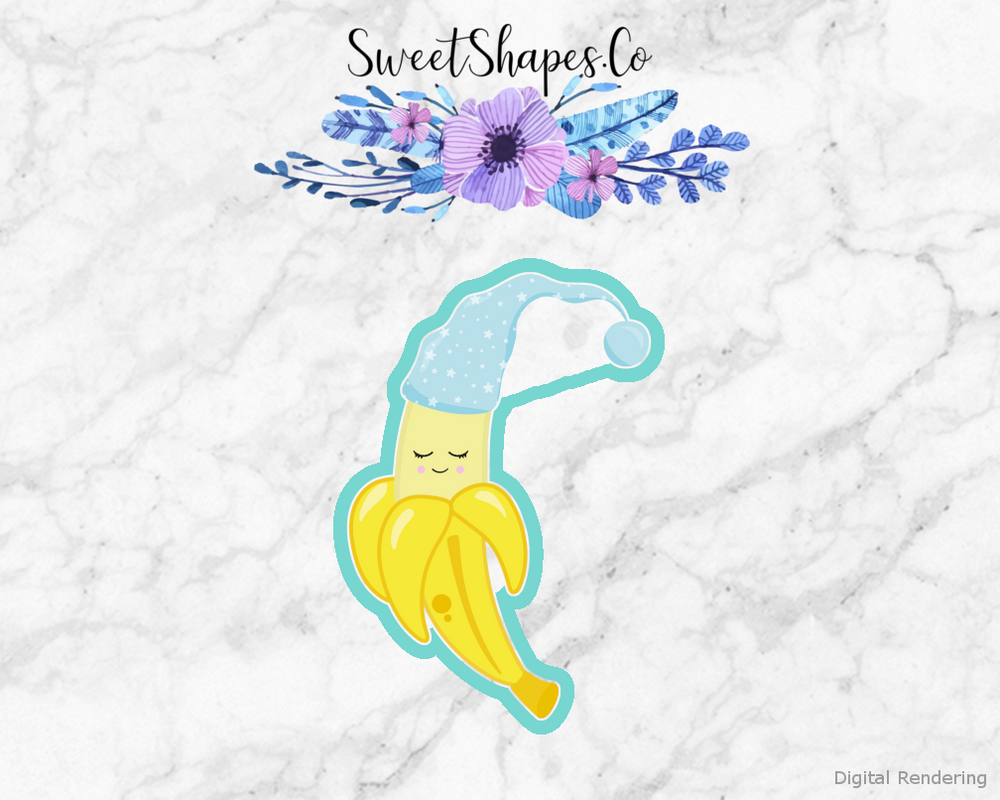 Banana With Sleeping Cap Cookie Cutter