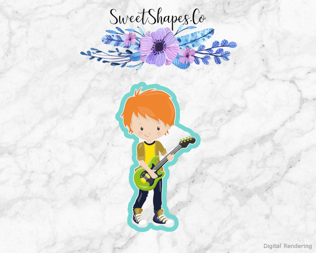 Boy With Guitar Cookie Cutter