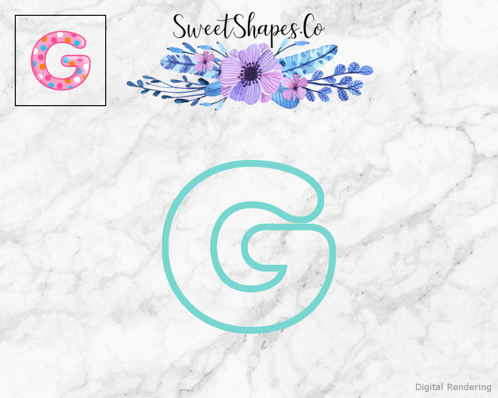 Bubble Letter G Cookie Cutter
