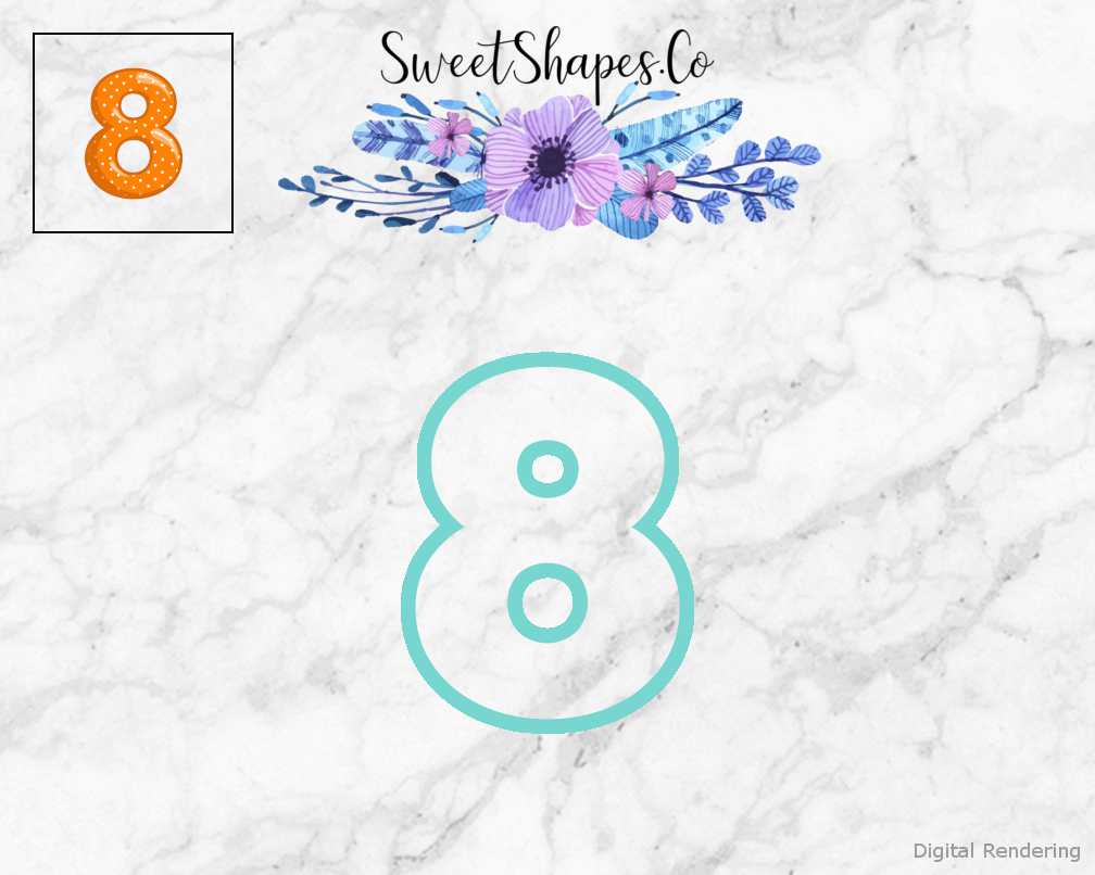 Bubble Number 8 Cookie Cutter