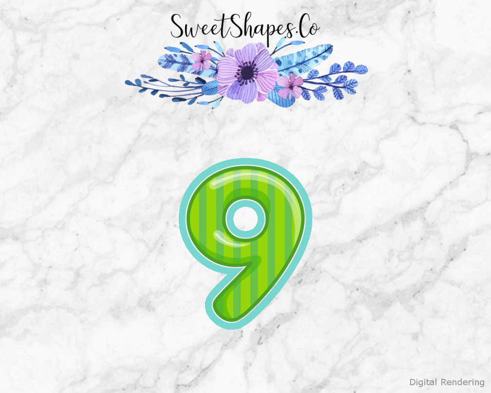 Bubble Number 9 Cookie Cutter