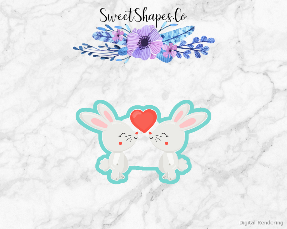 Bunnies In Love Cookie Cutter