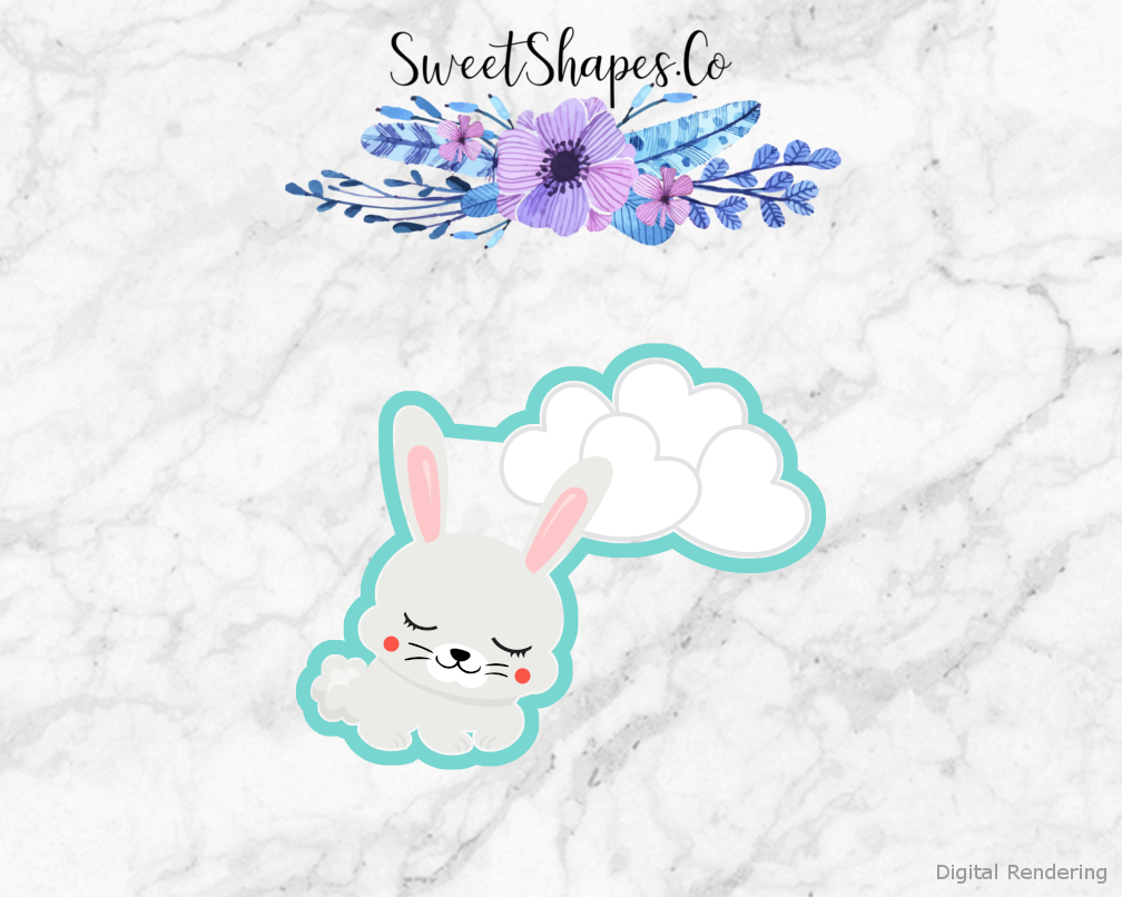 Bunny With Hearts Cookie Cutter