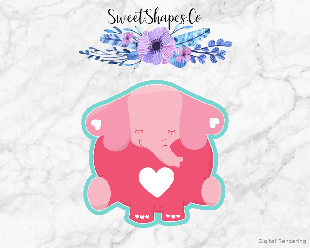 Cute Elephant 3 Cookie Cutter