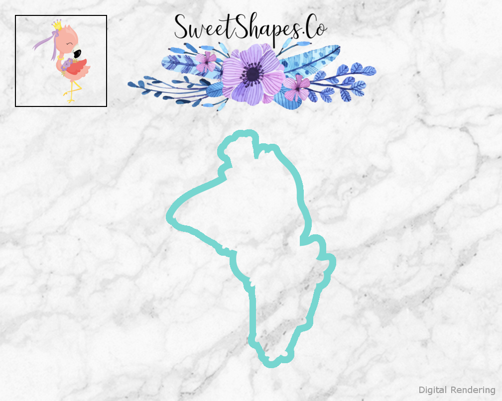 Flamingo Princess Cookie Cutter