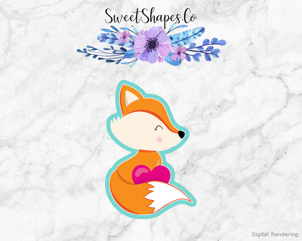 Fox With Heart Cookie Cutter