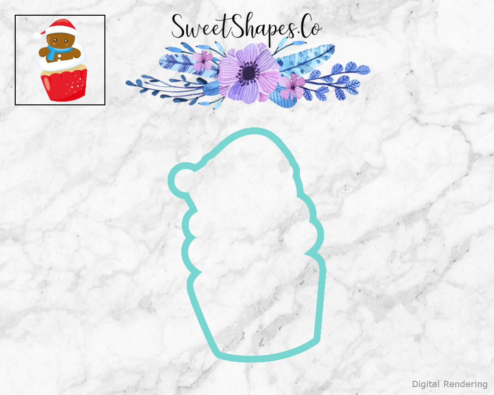 Gingerbread Man Cupcake Cookie Cutter