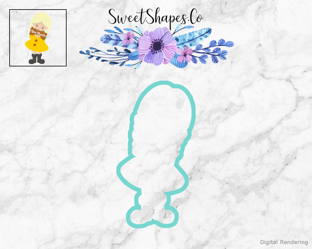 Girl With A Sign Cookie Cutter