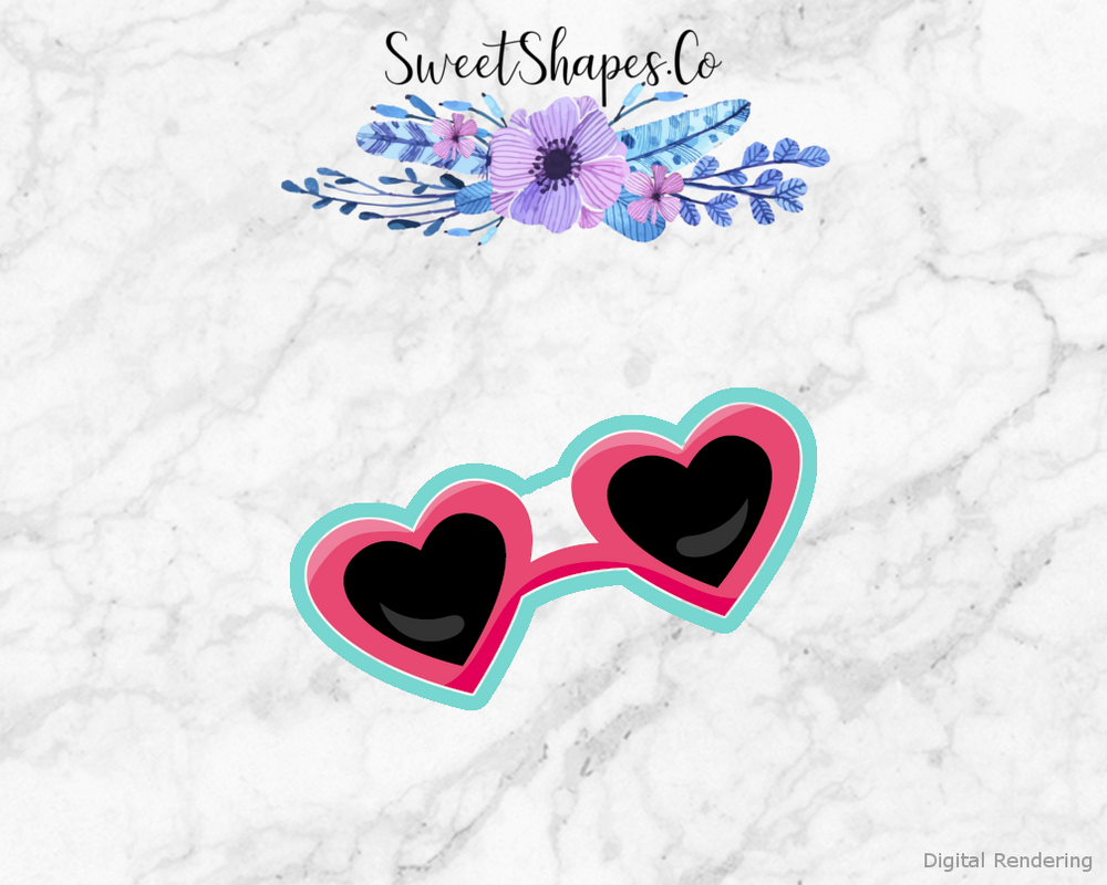 Heart Sunglasses Cookie Cutter