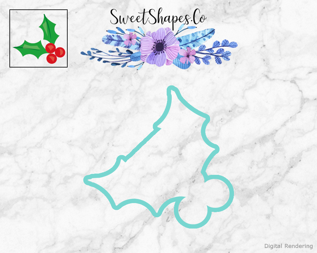 Holly Cookie Cutter