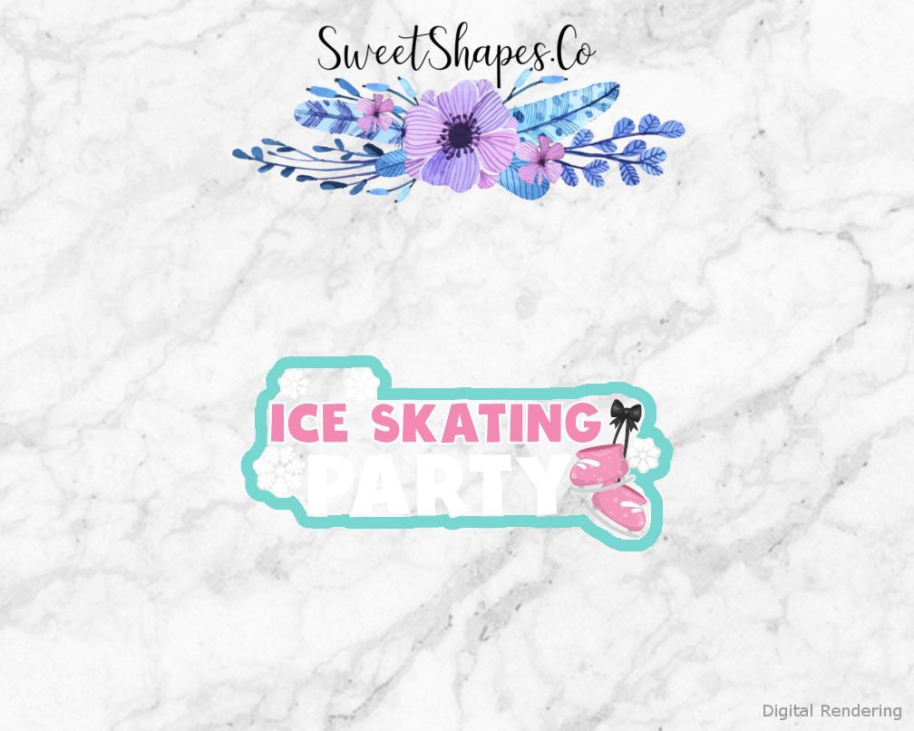 Ice Skating Party Cookie Cutter