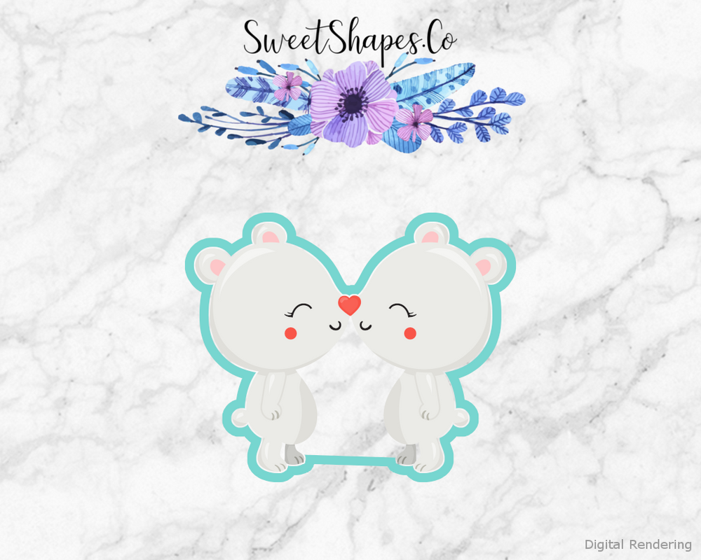 Kissing Bears Cookie Cutter