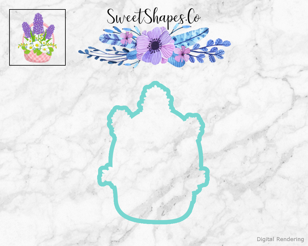 Lilac Flowers In Basket Cookie Cutter