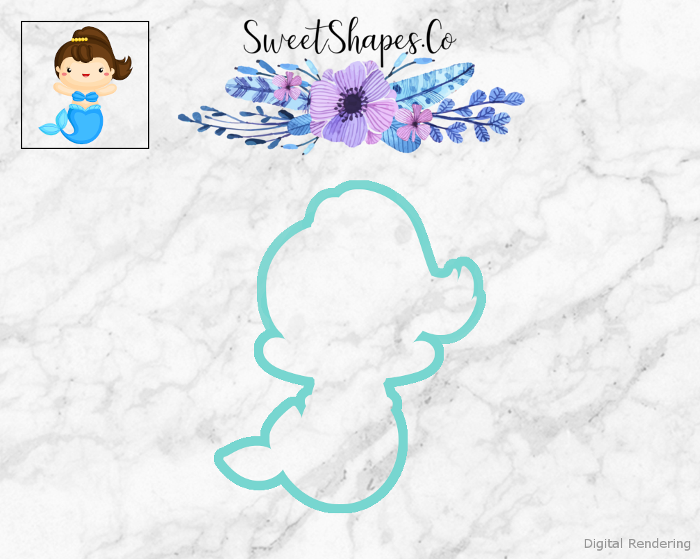 Mermaid Under The Sea 3 Cookie Cutter