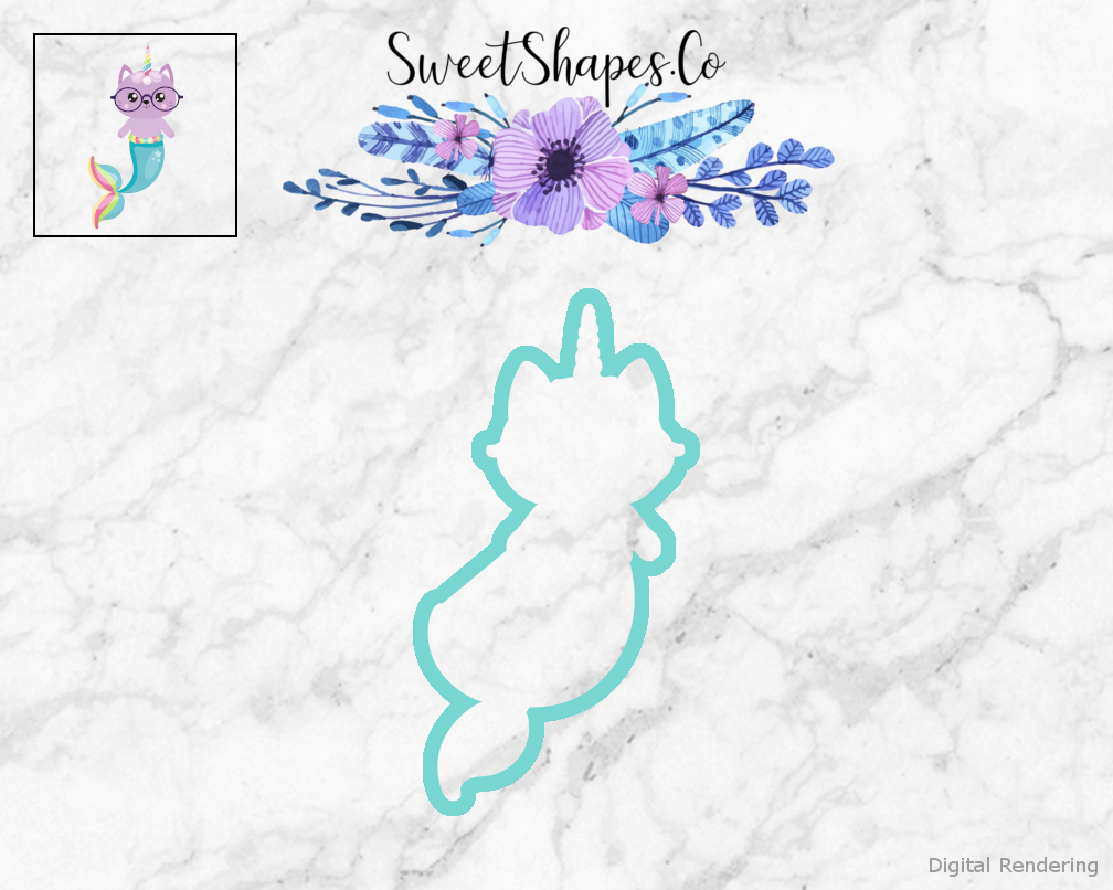 Mermaid Unicorn Cat 1 Cookie Cutter