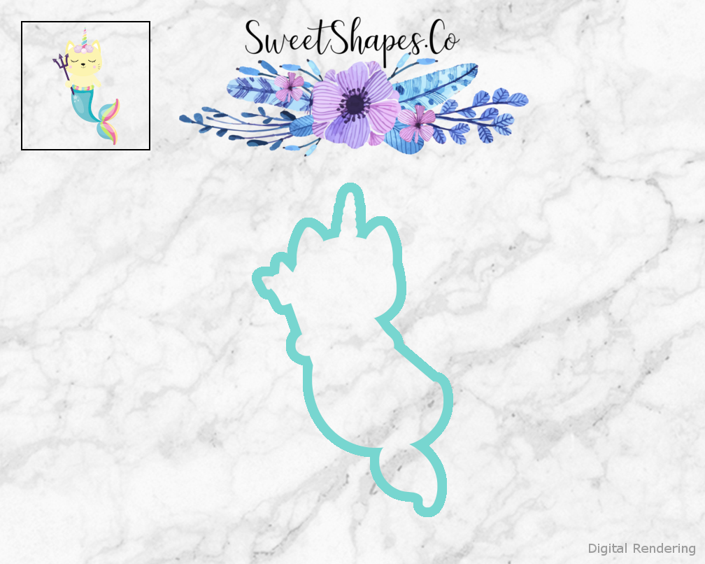 Mermaid Unicorn Cat 2 Cookie Cutter