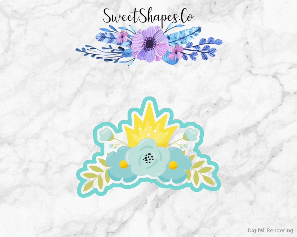 Princess Flower Plaque Cookie Cutter