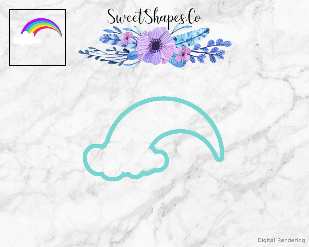 Rainbow With Cloud Cookie Cutter