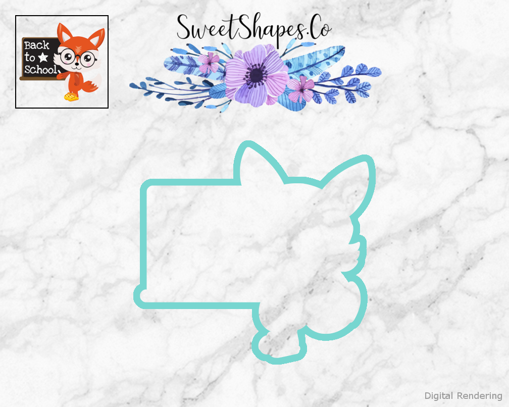 School Fox Cookie Cutter