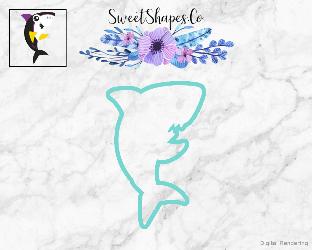Shark With Scars Cookie Cutter