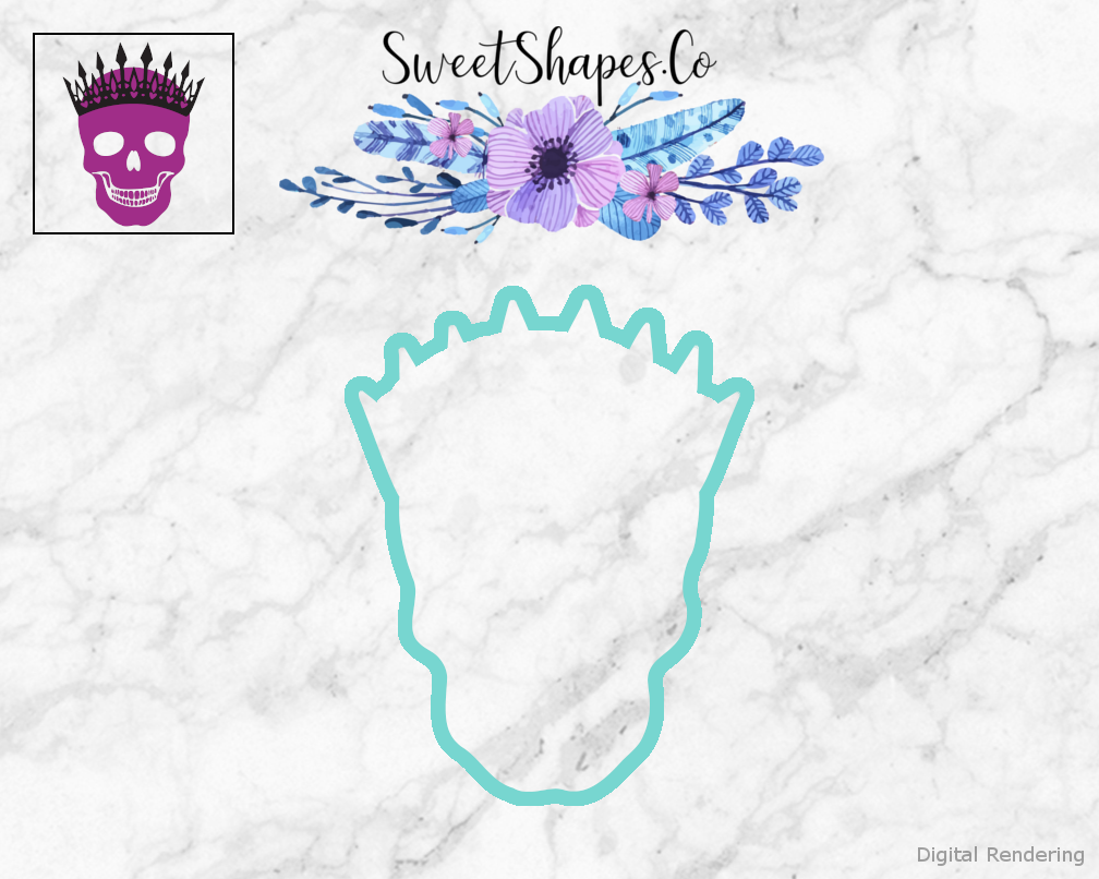 Skull With Crown Cookie Cutter