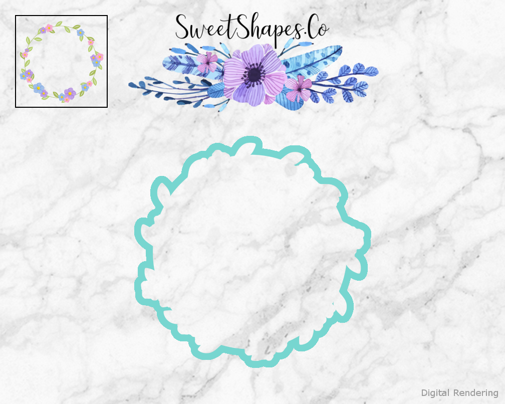 Spring Flower Wreath Cookie Cutter