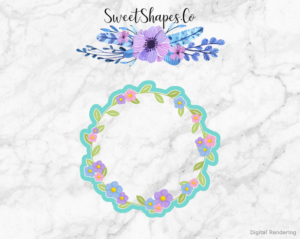 Spring Flower Wreath Cookie Cutter