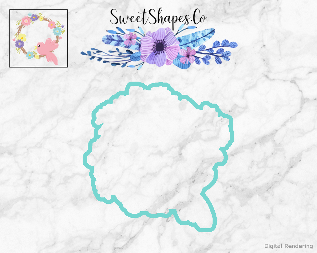 Spring Wreath With Bird Cookie Cutter