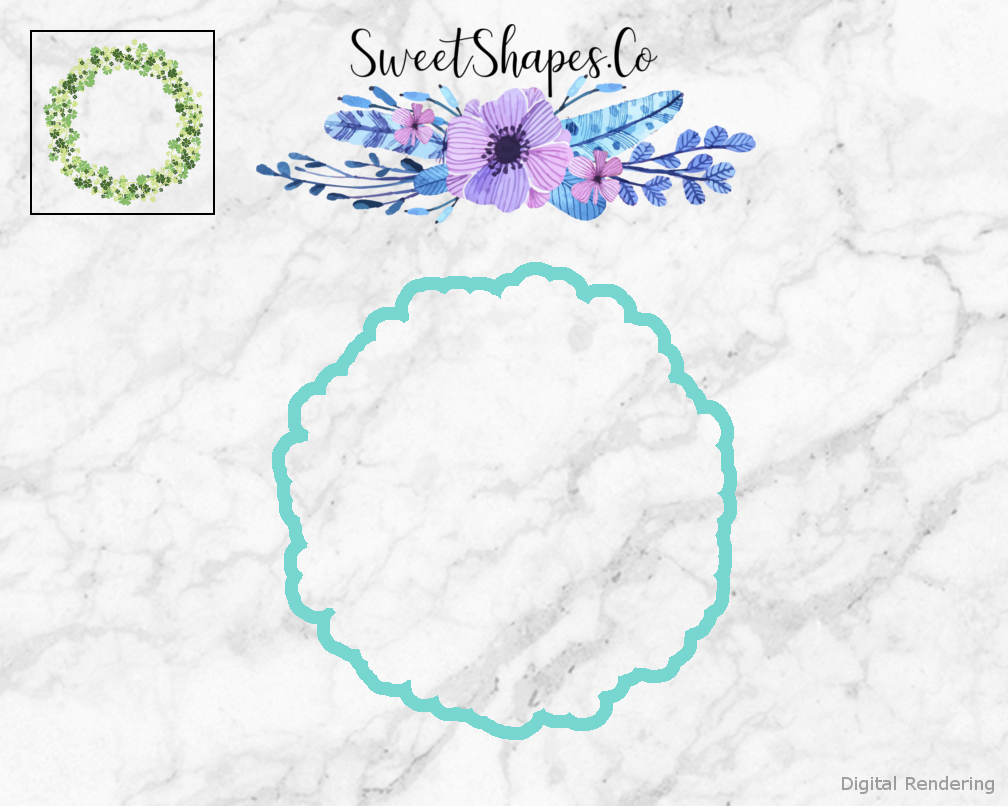 St Patricks Day Shamrock Wreath Cookie Cutter