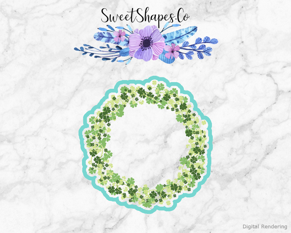 St Patricks Day Shamrock Wreath Cookie Cutter