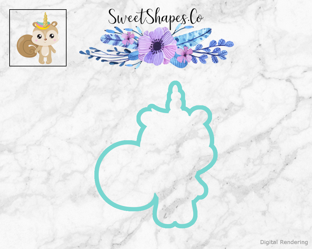 Unicorn Squirrel Cookie Cutter
