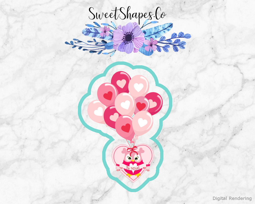 Valentines Day Balloon Bouquet Cookie Cutter
