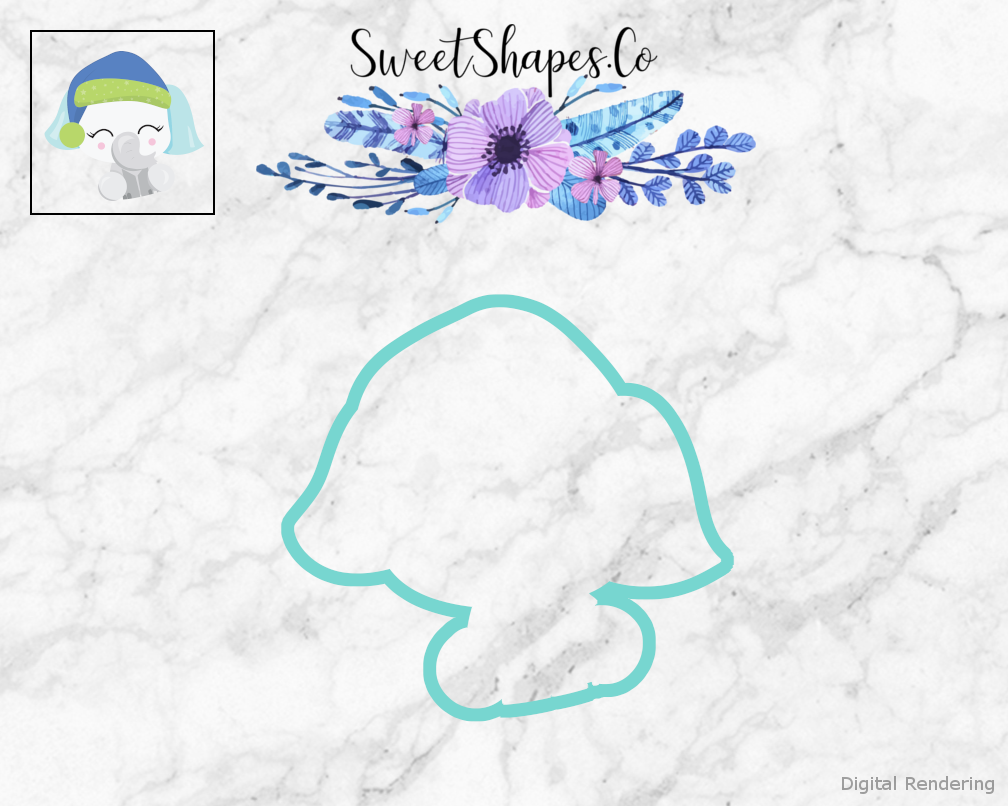 Winter Elephant 2 Cookie Cutter
