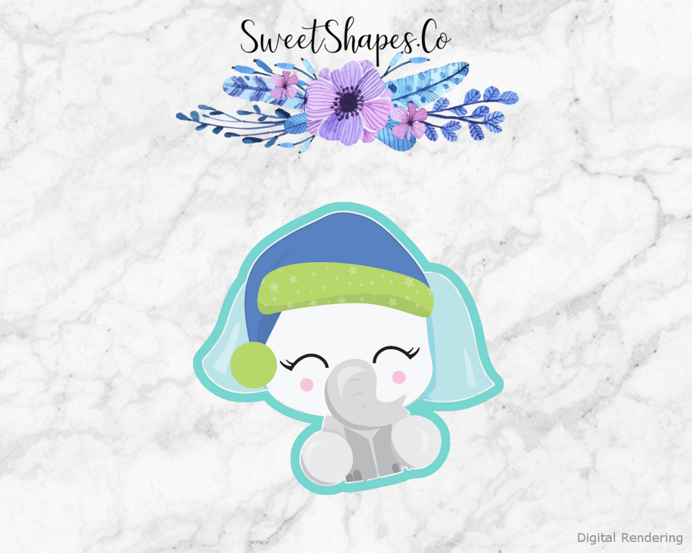 Winter Elephant 2 Cookie Cutter