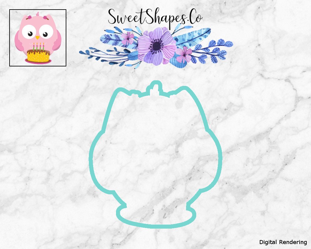 Owl with Cake Cookie Cutter