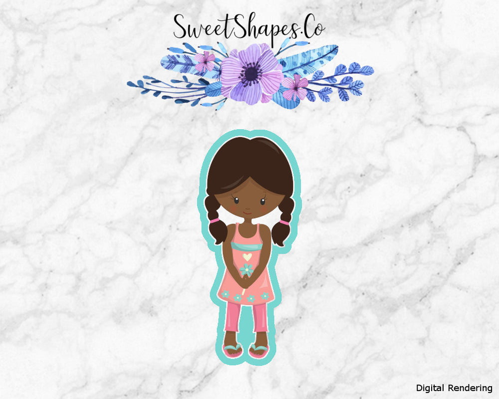 Girl with Pigtails Cookie Cutter