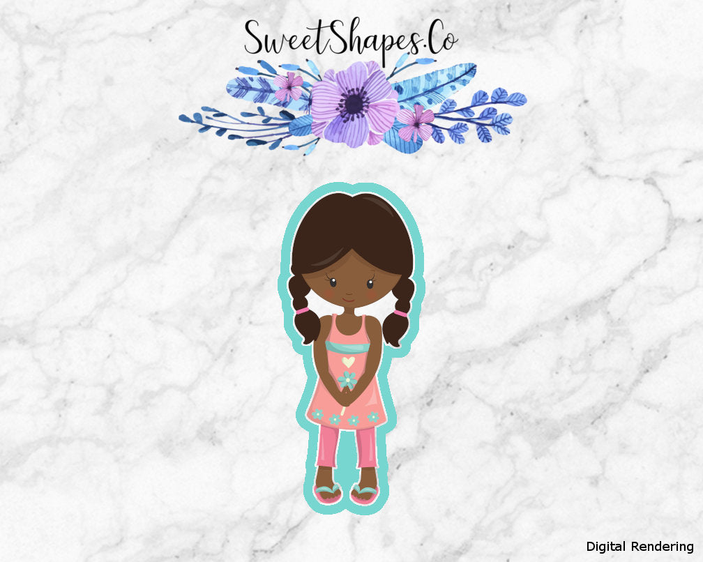 Girl with Pigtails Cookie Cutter