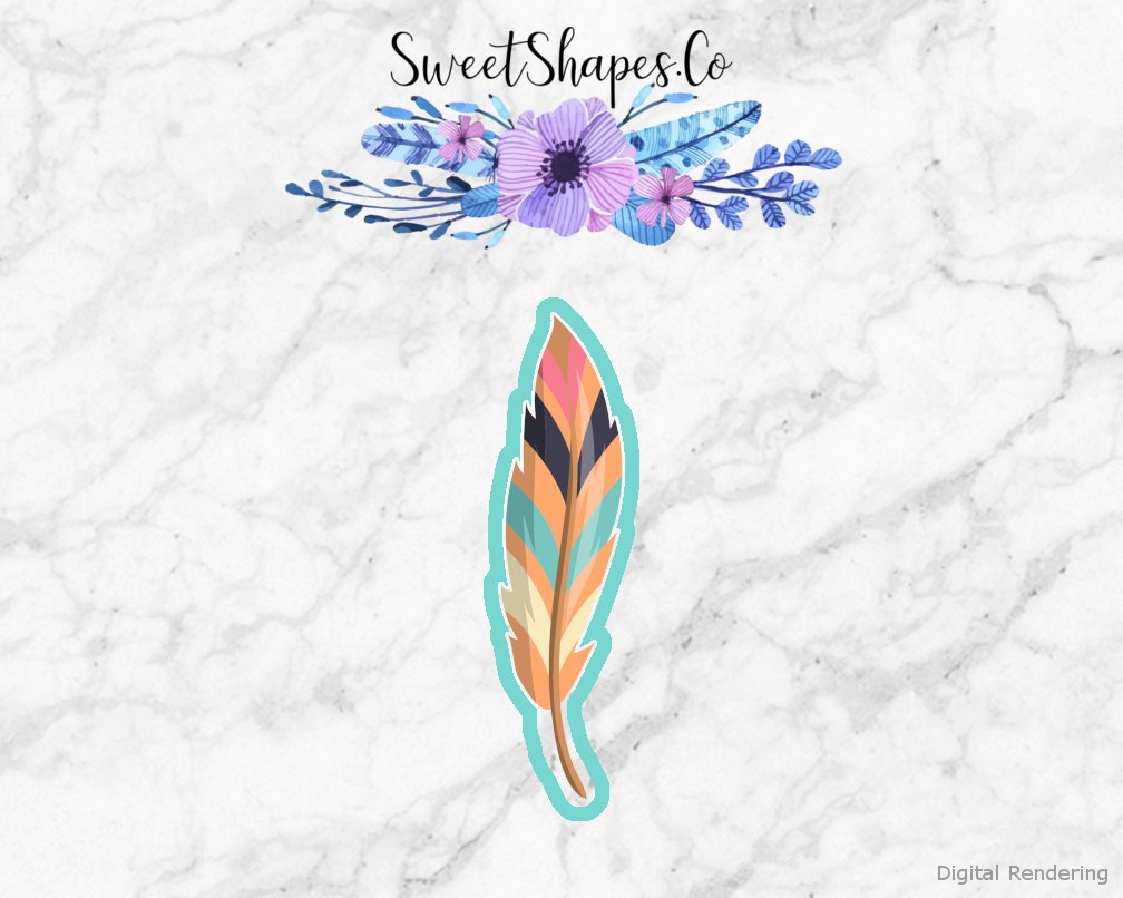 Boho Feather Cookie Cutter