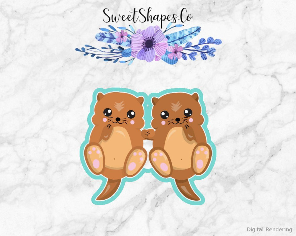 Otters Holding Hands Cookie Cutter