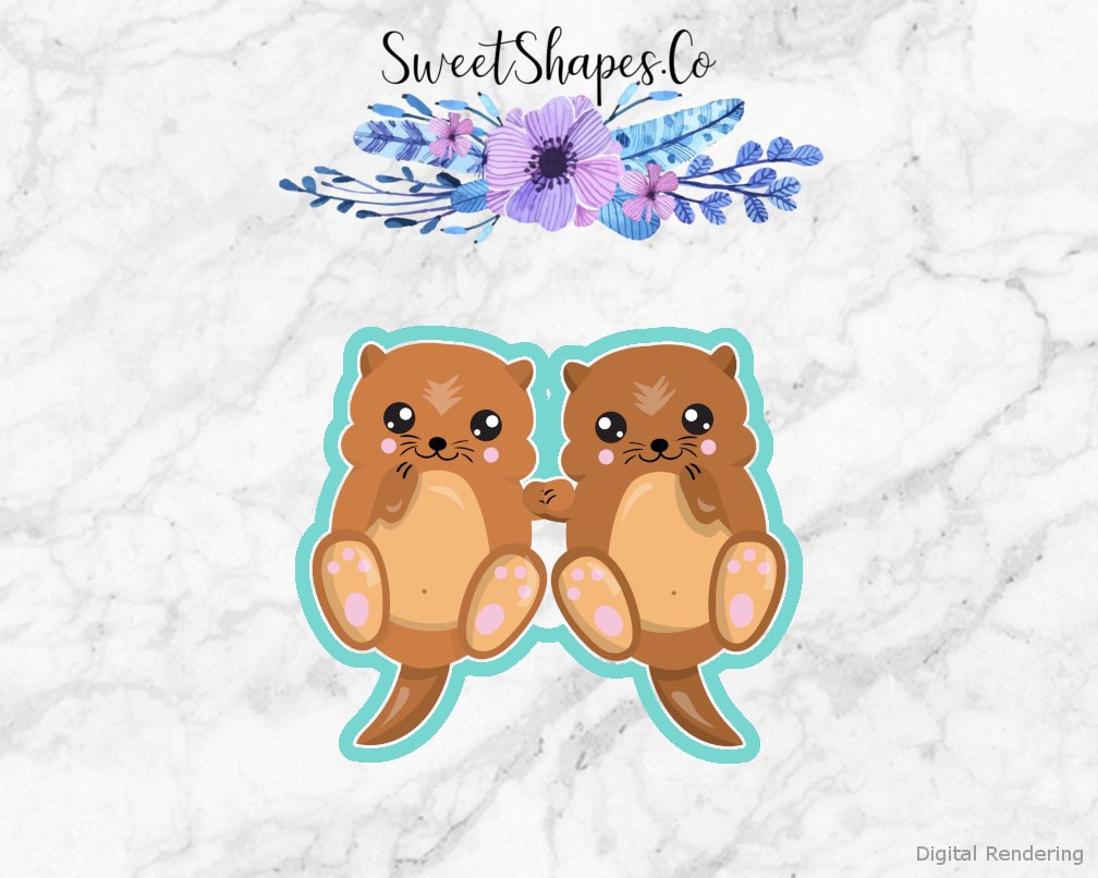 Otters Holding Hands Cookie Cutter