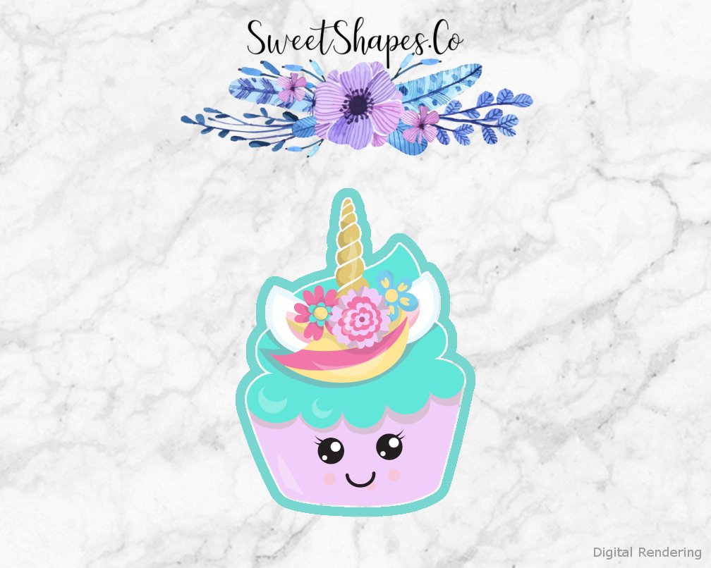 Unicorn Cupcake Cookie Cutter
