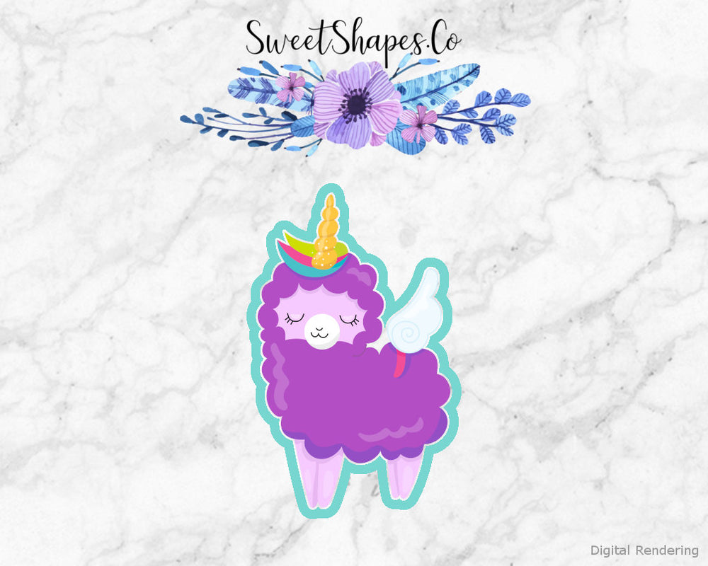 Unicorn Llama with Wings Cookie Cutter