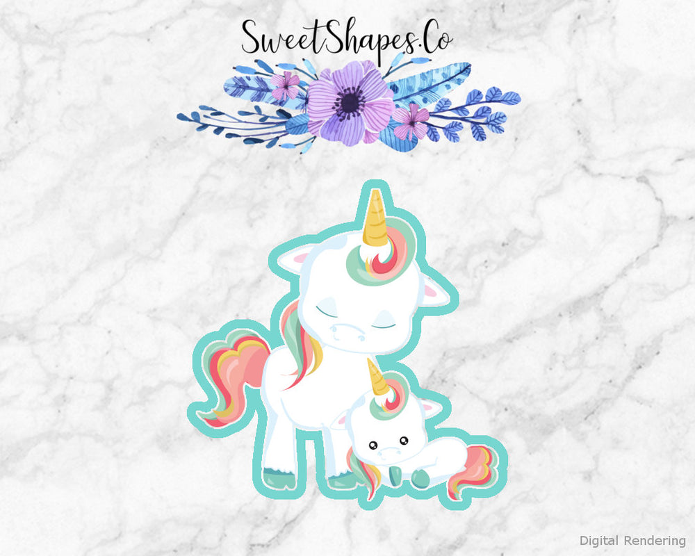 Mother and Baby Unicorn Cookie Cutter