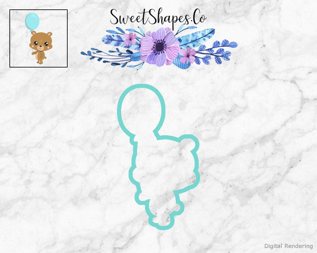 Bear with Balloon Cookie Cutter