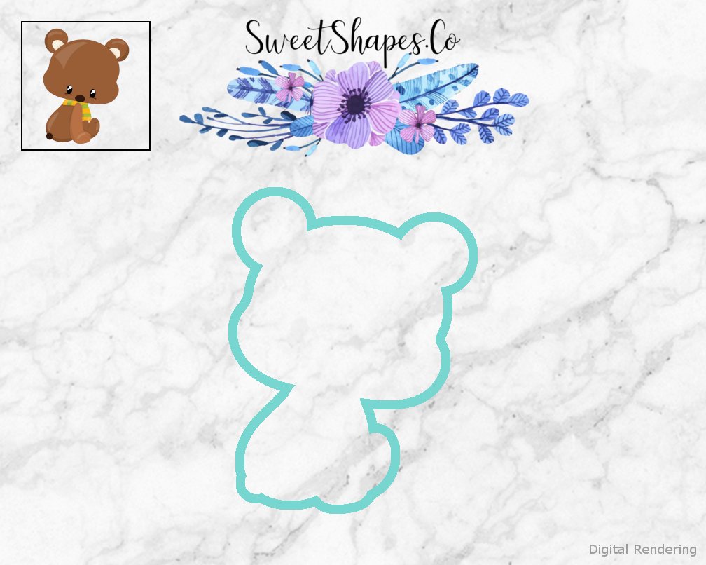 Bear with Scarf Cookie Cutter