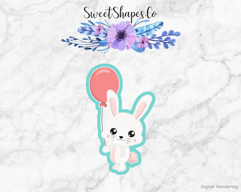 Bunny with Balloon Cookie Cutter